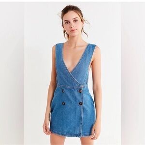 Urban Outfitters BDG Button Up Denim Wrap Dress